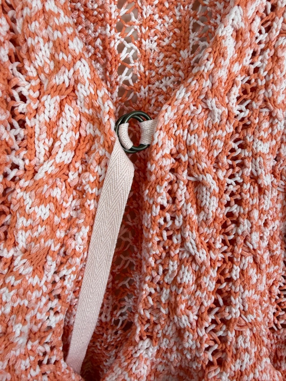 Free People Yesterday Tie Front Puff Sleeve Pointelle Cardigan Size S - Picture 6 of 13